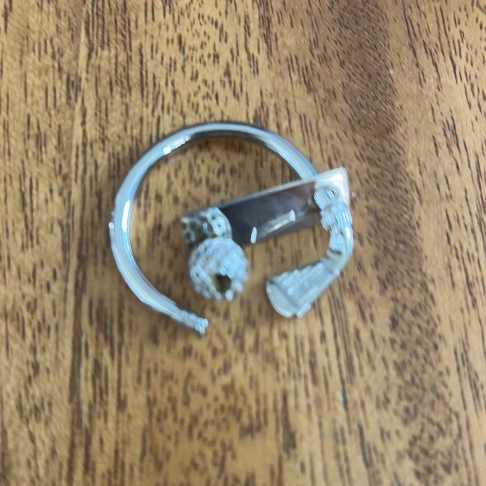 Silver Keychain with Golf Club Charm